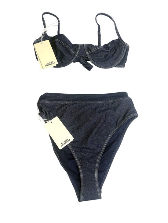 Monday Swimwear Other - Monday Swimwear Maui Top and Riviera Bottoms in Blue Denim